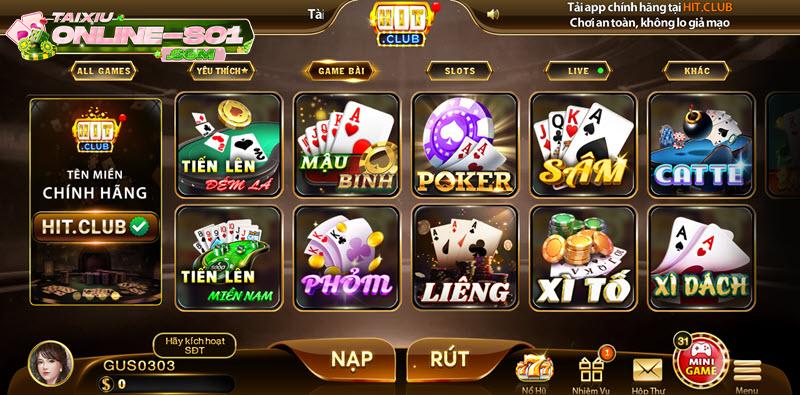Game bài tại Hit Club